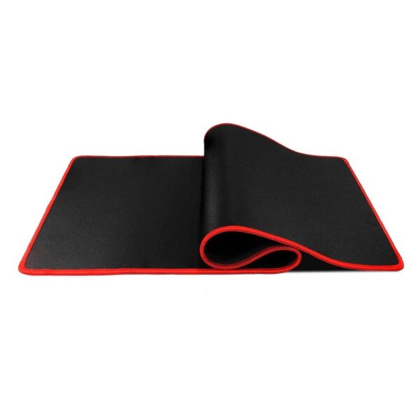 Gaming mouse and keyboard pad 900 x 400 x 3 mm black with red stitching – Bild 4