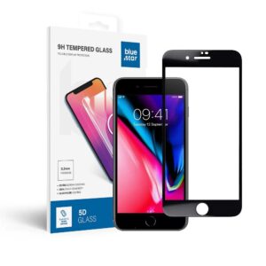 Tempered Glass Blue Star - APP IPHONE 7/8 Plus 5D Full Cover black