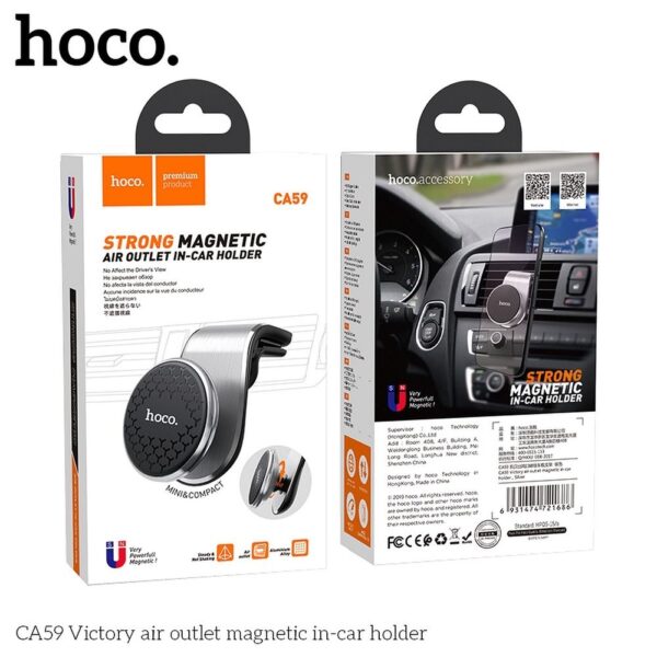 HOCO magnetic car holder for air vent CA59 silver – Bild 3