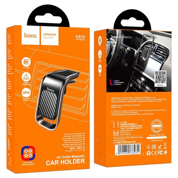 HOCO magnetic car holder for air vent CA74 black metal gray – Bild 4