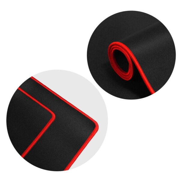 Gaming mousepad 300 x 240 x 3 mm black with red stitching – Bild 5