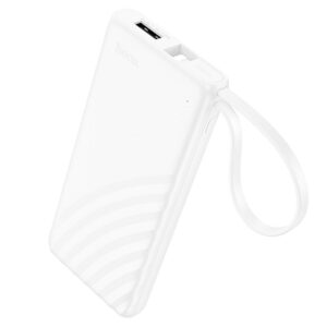 HOCO powerbank 5000 mAh with built-in cable Lightning 2A J129 white