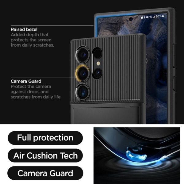 SPIGEN case SLIM ARMOR CS for SAMSUNG S24 Ultra black – Bild 4
