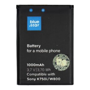BLUE STAR PREMIUM battery for SONY ERICSSON K750i / W800 / W550i / Z300 1000 mAh
