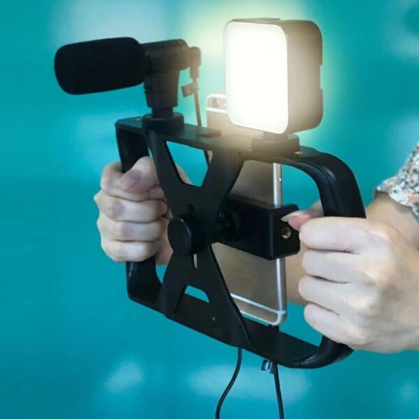 Combo selfie with tripod for live broadcast with LED flash and micro and remote control TL-49T – Bild 5