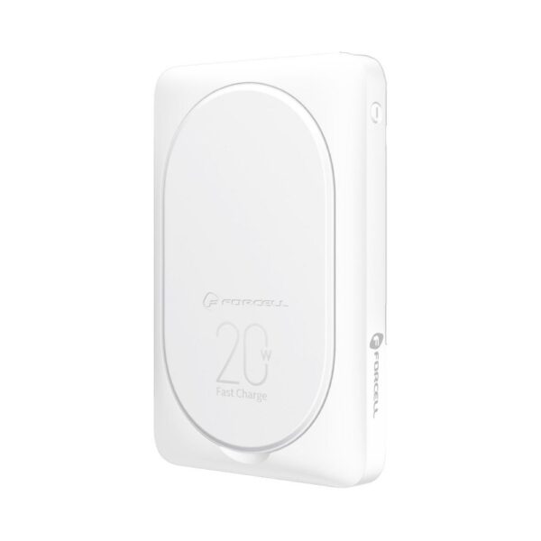 FORCELL F-ENERGY F10K2 MagStand powerbank compatible with MagSafe PD QC3.0 5A 20W 10 000 mAh white – Bild 3