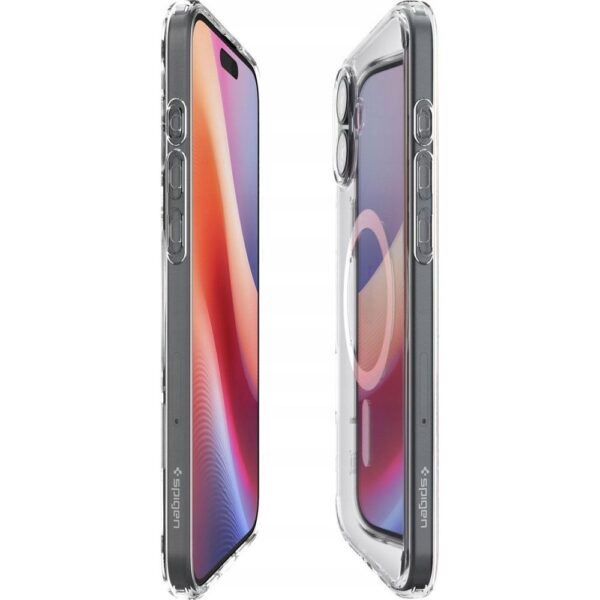 SPIGEN case ULTRA HYBRID MAG compatible with MagSafe for IPHONE 16 white – Bild 5