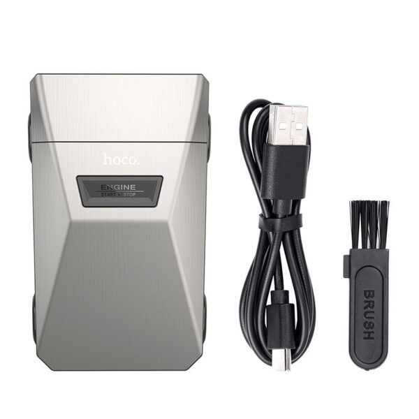 HOCO zinc alloy double razor shaver IPX7 HP31 silver – Bild 2