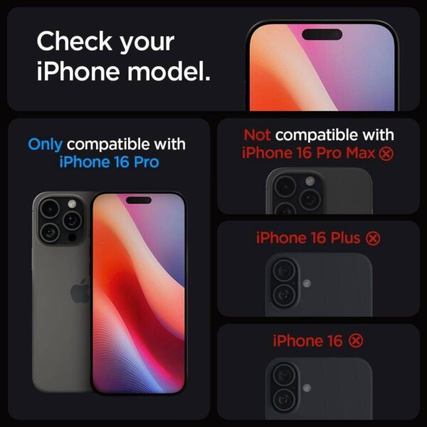 SPIGEN tempered glass GLAS.TR ”EZ FIT” 2-pack for IPHONE 16 Pro clear – Bild 2