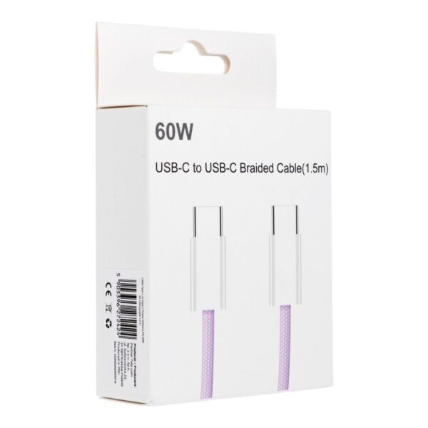 Cable Type C to Type C PD QC3.0 3A 60W C263 1,5 m purple – Bild 2
