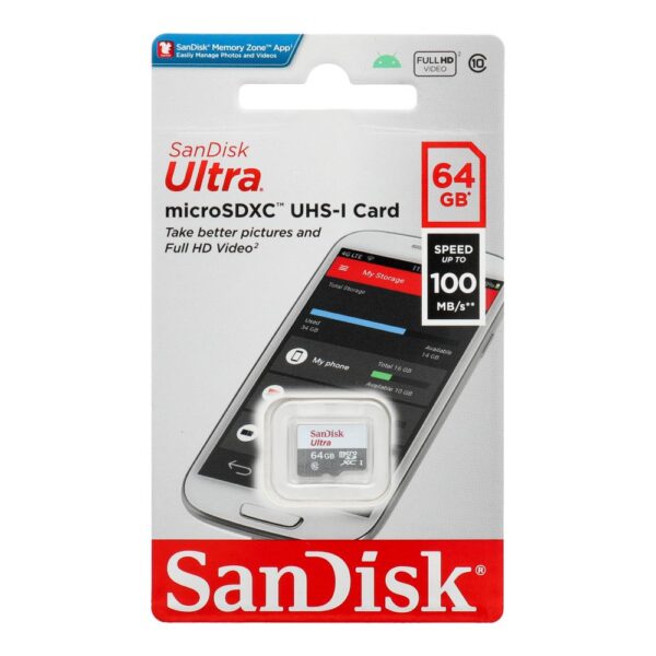 SANDISK memory card ULTRA micro SDXC 64GB 100MB/s class 10 – Bild 2