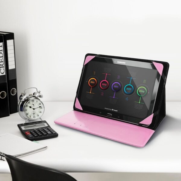 BLUN universal case for tablets 12,4" (UNT) pink – Bild 3