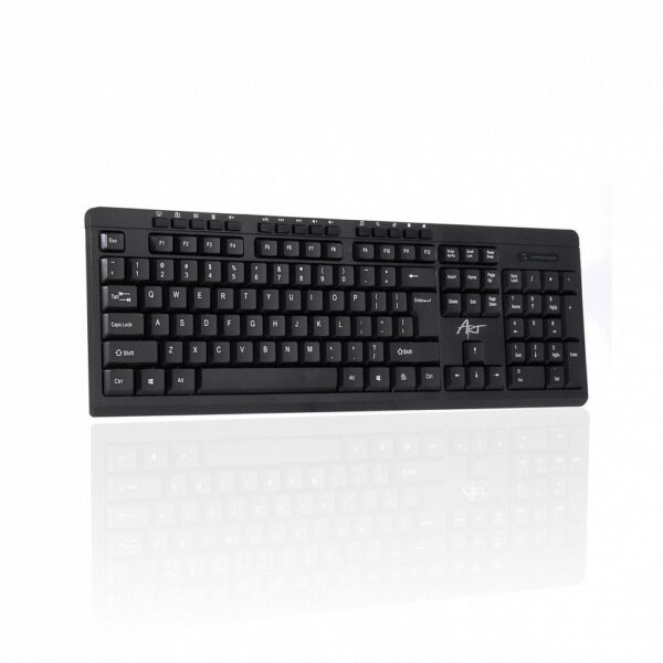 ART wireless computer set keyboard QWERTY + mouse + mousepad 2,4G AK-48A black – Bild 2