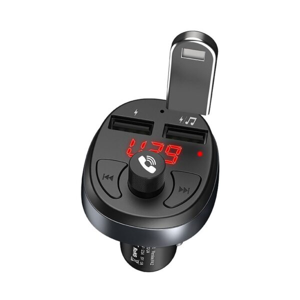 HOCO car charger 2 x USB A + transmitter FM BT E41 black – Bild 5