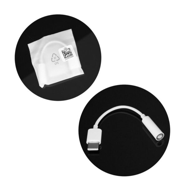 HUAWEI original adapter AUX Type C (male) to Jack 3,5 mm (female) CM20 white bulk – Bild 2