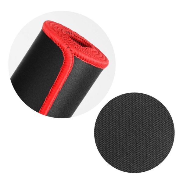 Gaming mousepad 300 x 240 x 3 mm black with red stitching – Bild 4