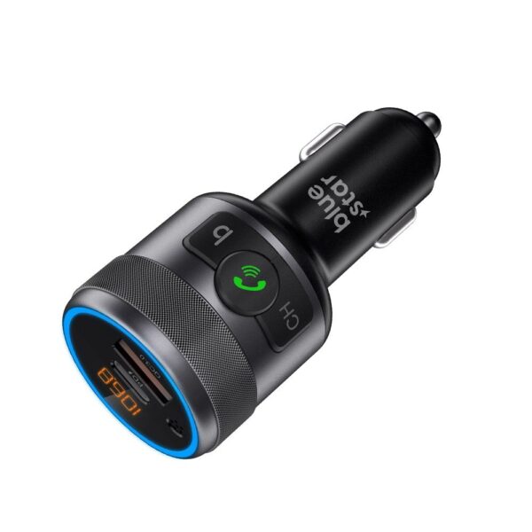 BLUE STAR transmitter FM bluetooth QC3.0 PD 42W AutoHarmony C81 grey – Bild 2