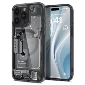 SPIGEN case ULTRA HYBRID MAG compatible with MagSafe for IPHONE 15 Pro Max zero white