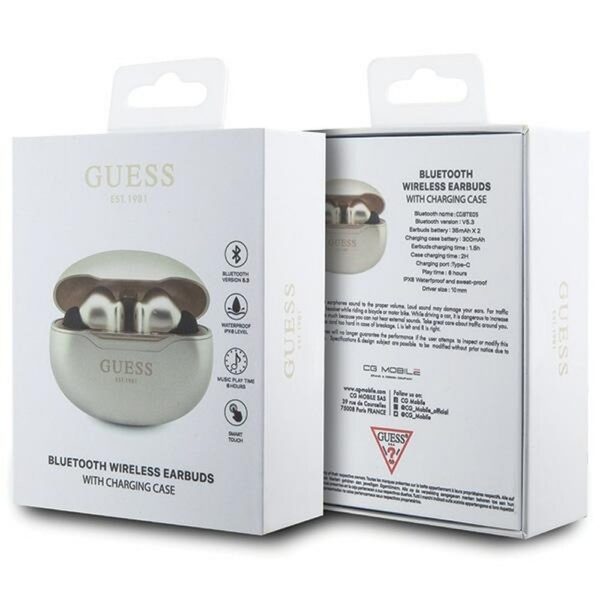 GUESS wireless earphones bluetooth TWS + docking station GUTWST50ED (Classic EST) gold – Bild 3