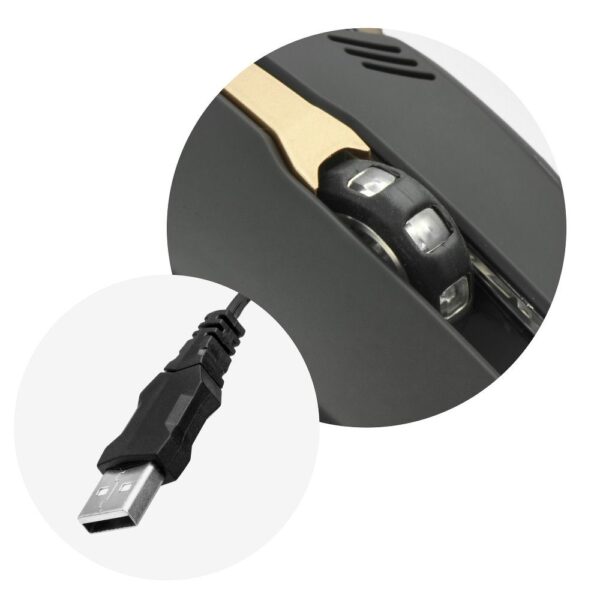 ART wire computer mouse USB A 2400 dpi AM-98 black gold – Bild 3