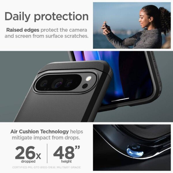 SPIGEN case TOUGH ARMOR for GOOGLE Pixel 9 Pro XL black – Bild 4