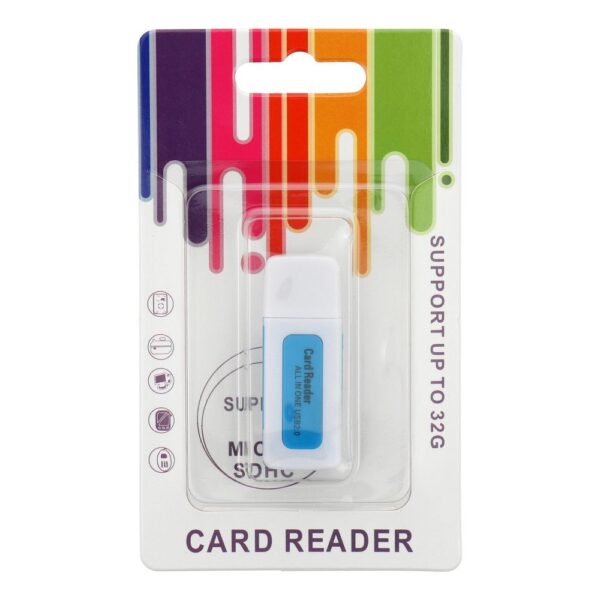 Memory Card Reader USB 2.0 blue white – Bild 2