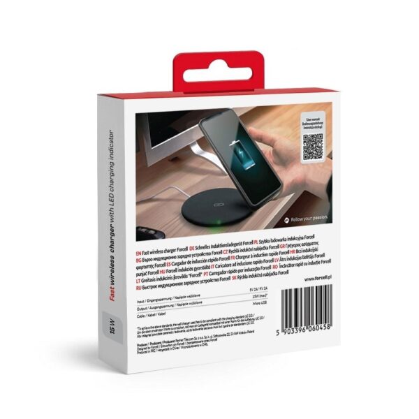 FORCELL F-ENERGY fast wireless charger Qi QC 15W black – Bild 3
