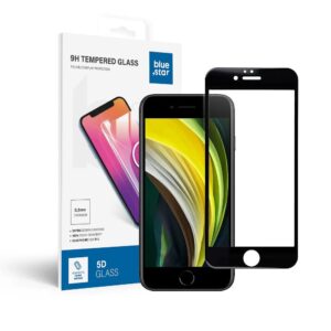 Tempered Glass Blue Star - APP IPHONE 6 5D Full Cover black tempered glass