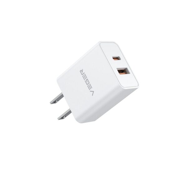 VEGER travel charger USB A + Type C PD QC3.0 3A 30W VLS302U white – Bild 3