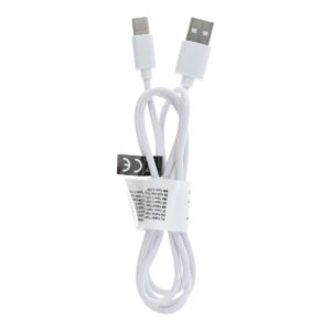 Cable USB A to Type C 2.0 C366 (connector long : 8mm) 1 m white