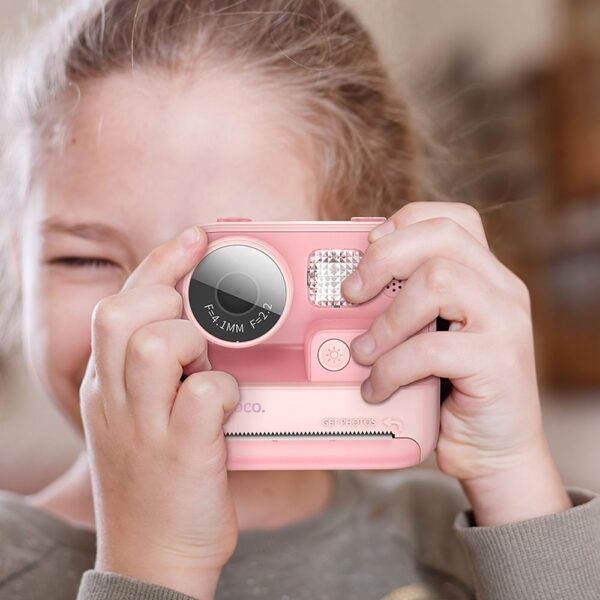 HOCO digital kids camera with printer DV200 pink – Bild 2