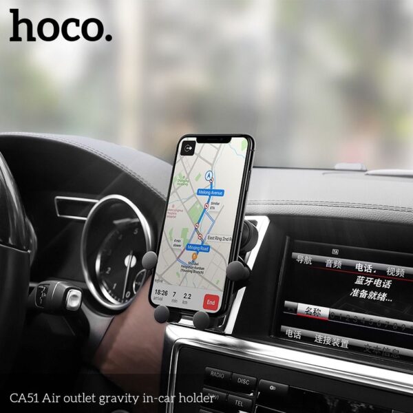 HOCO gravity car holder for air vent CA51 black – Bild 2