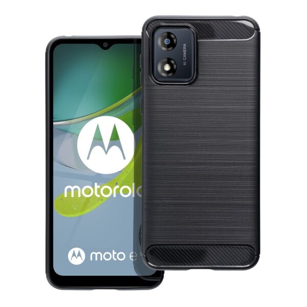 CARBON case for MOTOROLA E13 black – Bild 4