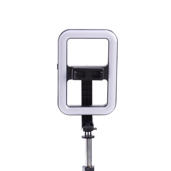 Combo selfie with tripod for live broadcast with LED flash and remote control black 99X – Bild 3