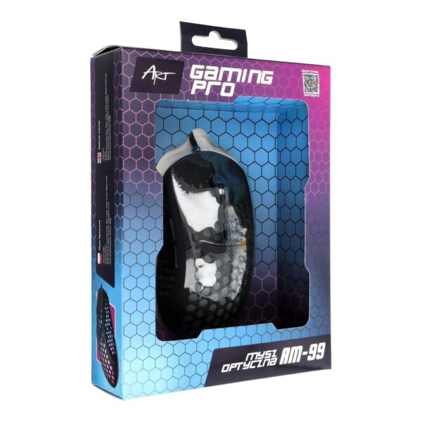 ART wire computer mouse USB A dpi with light AM-99 black – Bild 5