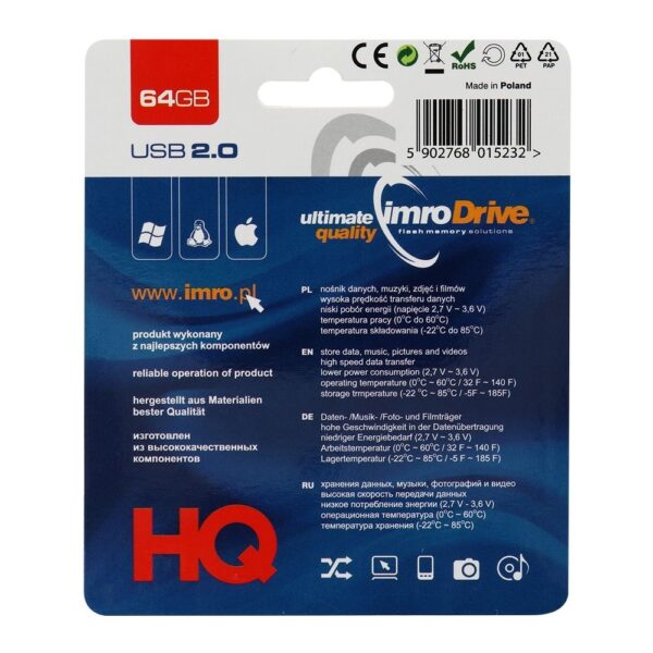 IMRO pendrive BLACK 64GB USB2.0 – Bild 2