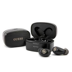 Bluetooth Earphones Stereo TWS GUESS V5.0 4H MUSIC TIME with docking station black ( GUTWSJL4GBK )