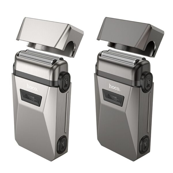 HOCO zinc alloy double razor shaver IPX7 HP31 metal gray – Bild 2