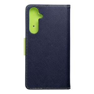 FANCY Book case for SAMSUNG A35 navy / lime