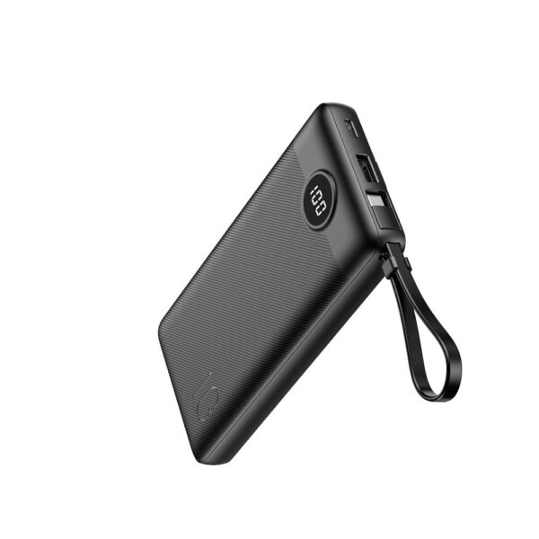 VEGER powerbank 10 000 mAh with built-in cables Micro USB / Type C / Lightning C10 (W1116) black – Bild 3