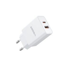 VEGER travel charger USB A + Type C PD QC3.0 3A 30W VLS302U white