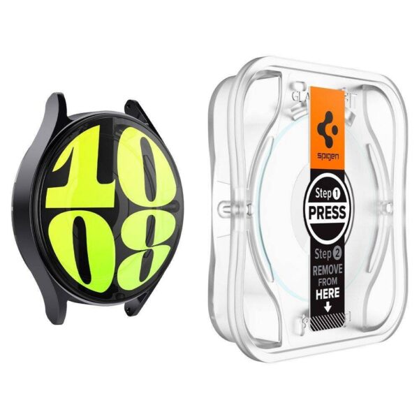 SPIGEN tempered glass GLAS.TR ”EZ FIT” 2-pack for SAMSUNG Galaxy Watch 7 (44 mm) clear – Bild 2