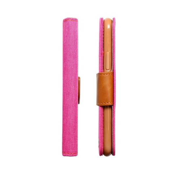 CANVAS Book case for IPHONE 15 Pro pink – Bild 4