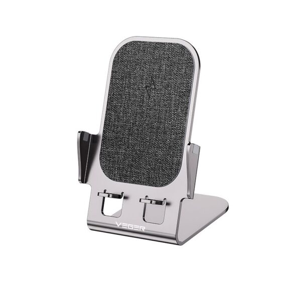VEGER wireless charger Qi 15W Y53 grey – Bild 2