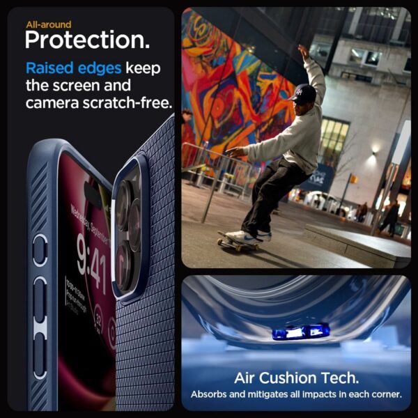 SPIGEN case LIQUID AIR for IPHONE 15 Pro navy blue – Bild 5