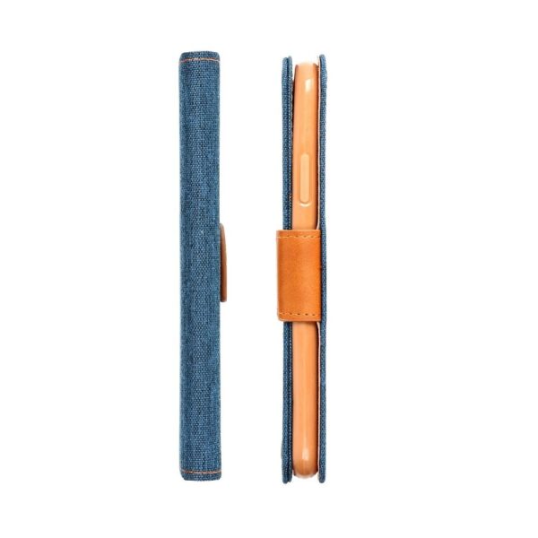 CANVAS Book case for SAMSUNG A40 navy blue – Bild 3
