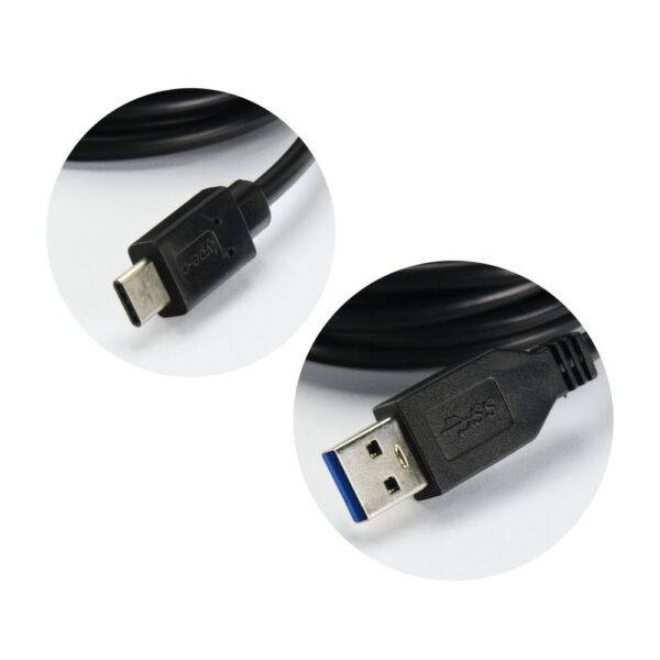 Cable USB A to Type C 3.0 2A HD2 2 m black – Bild 2