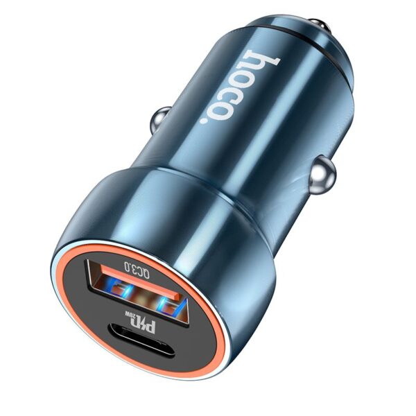 HOCO car charger USB A + Type C PD QC3.0 3A 20W Z46A sapphire blue – Bild 5