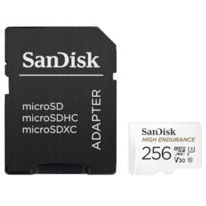 SANDISK memory card microSD 256GB 100MB/s class 10 with adapter SD