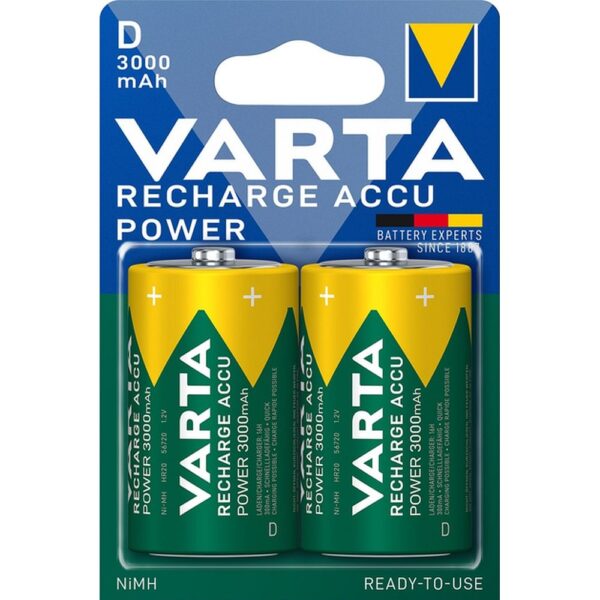 VARTA rechargeable battery R20 (Type D) 3000 mAh Accu Power 2 pcs